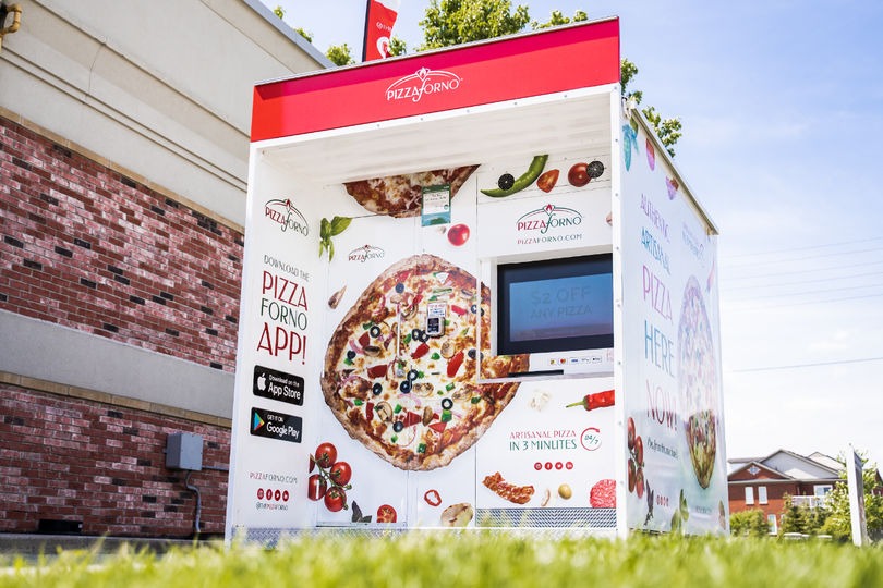 PizzaForno automated pizza vending machine Storefront