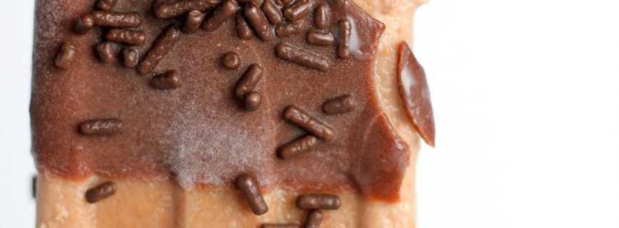Weed nutella fudge popsicle with chocolate coating it and sprinkles