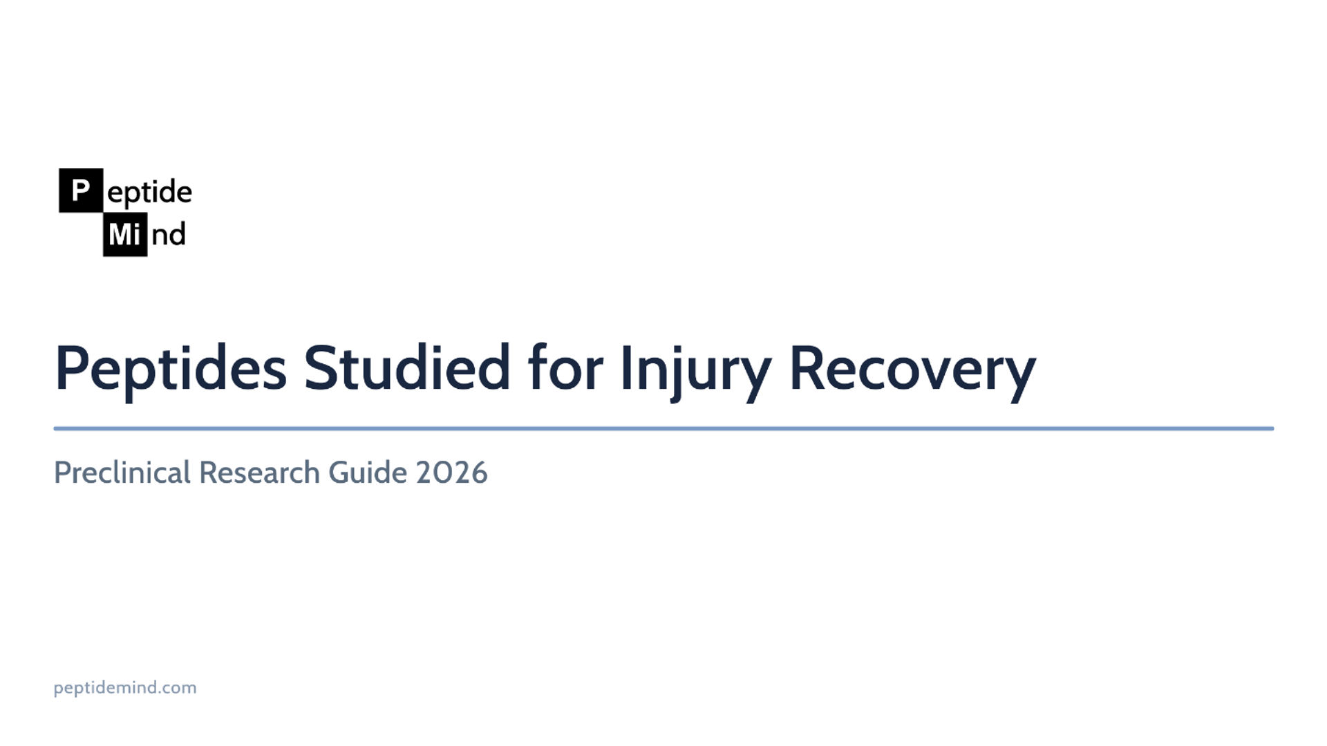 Peptides studied for injury recovery preclinical research guide 2026 by Peptide Mind