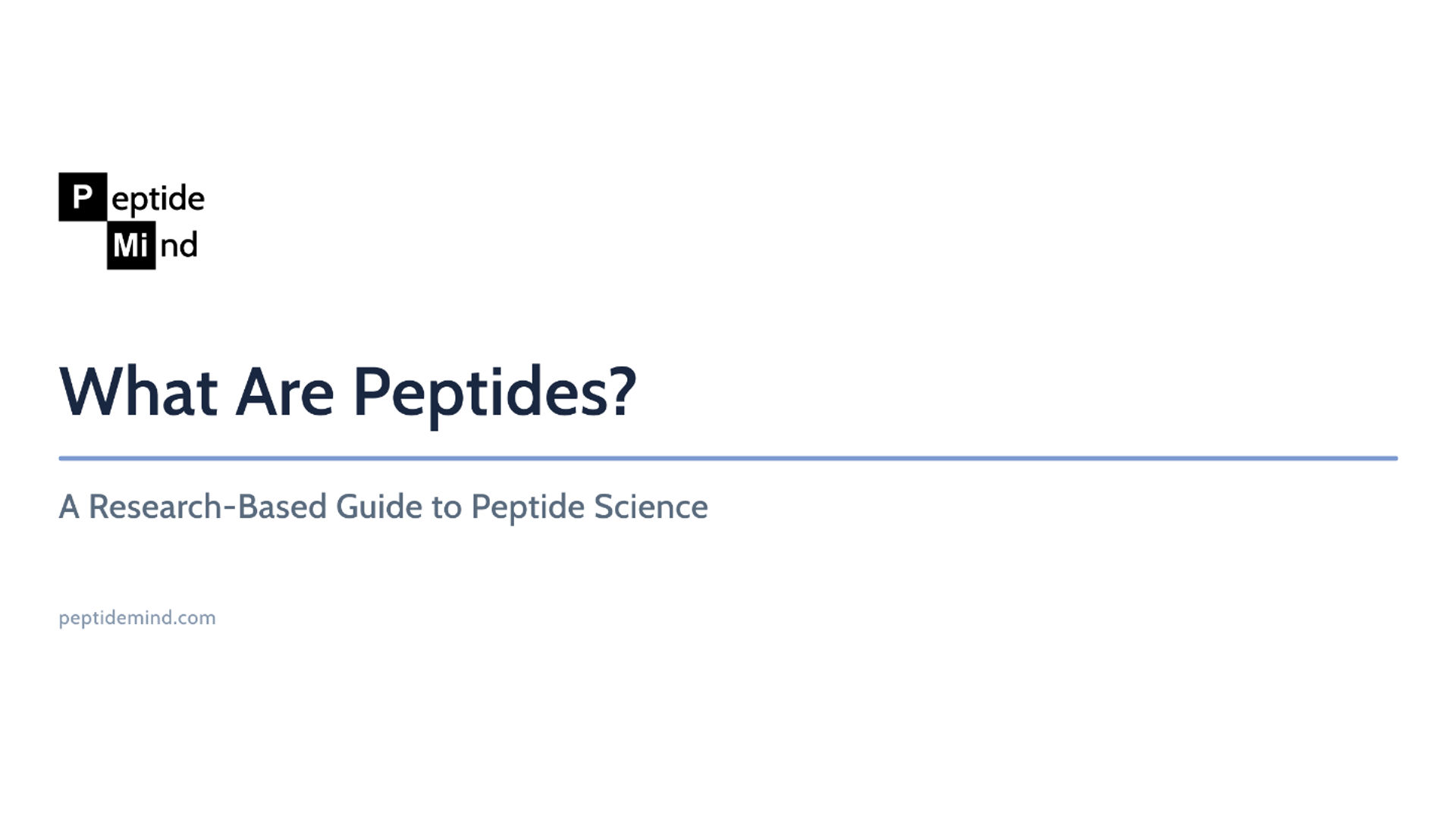 What are peptides research guide covering peptide science and classifications