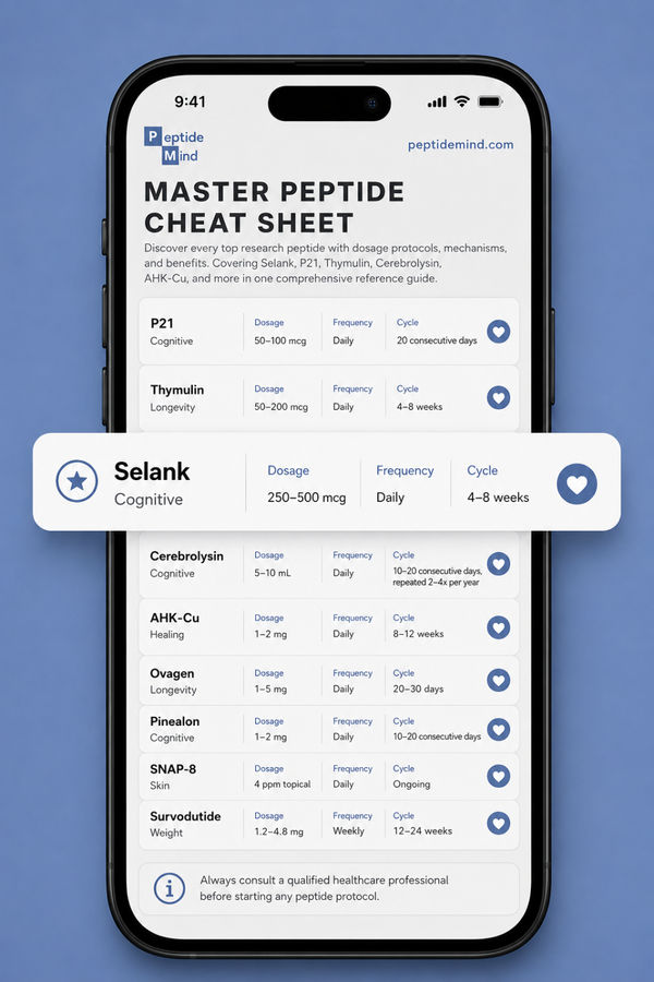 Master Peptide Cheat Sheet