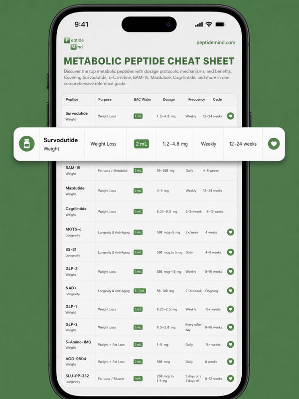 Metabolic Peptide Cheat Sheet