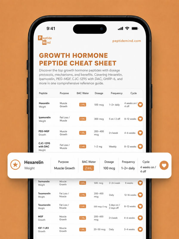 Growth Hormone Peptide Cheat Sheet