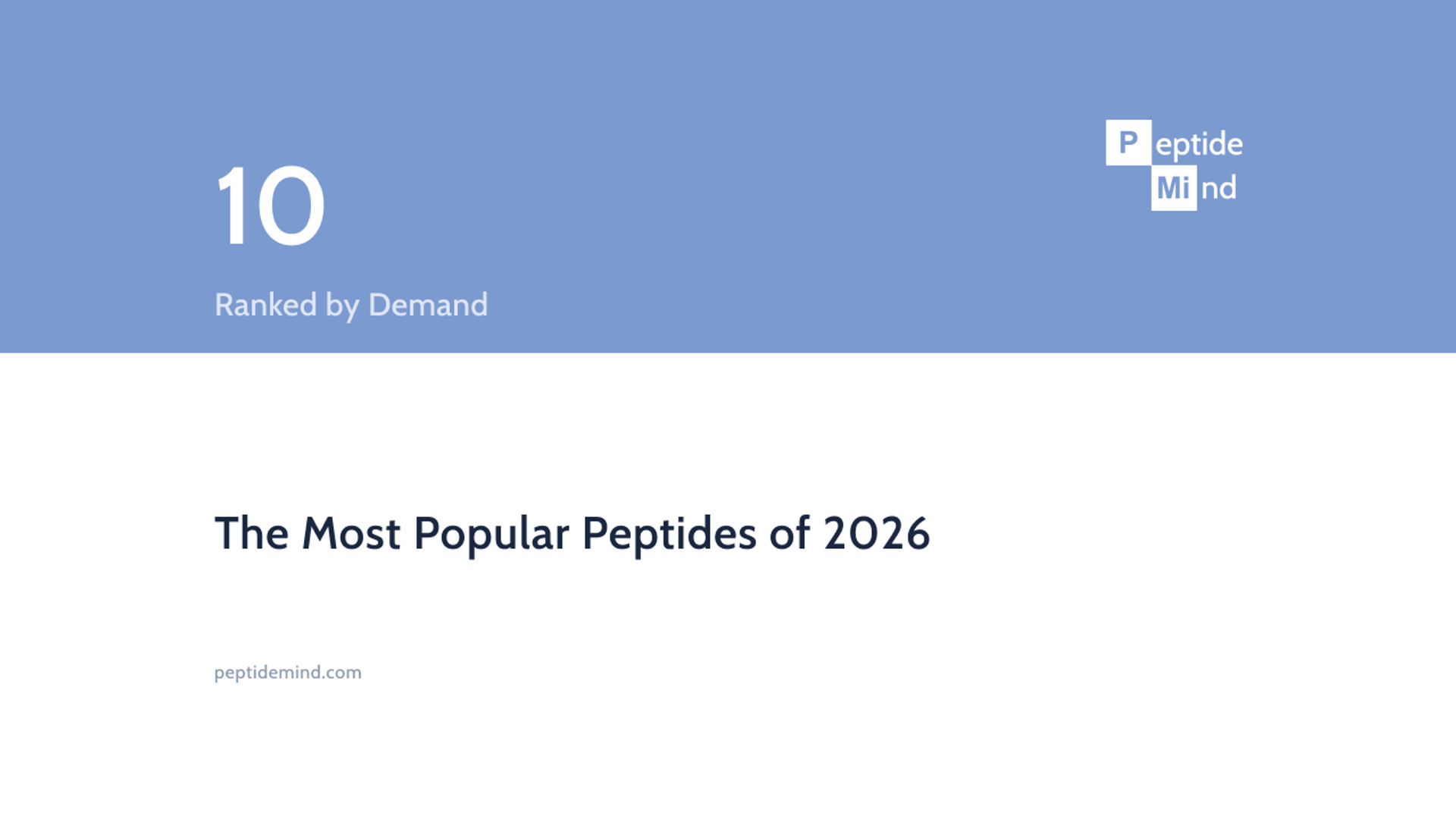 The 10 most popular peptides of 2026 ranked by search demand and research use