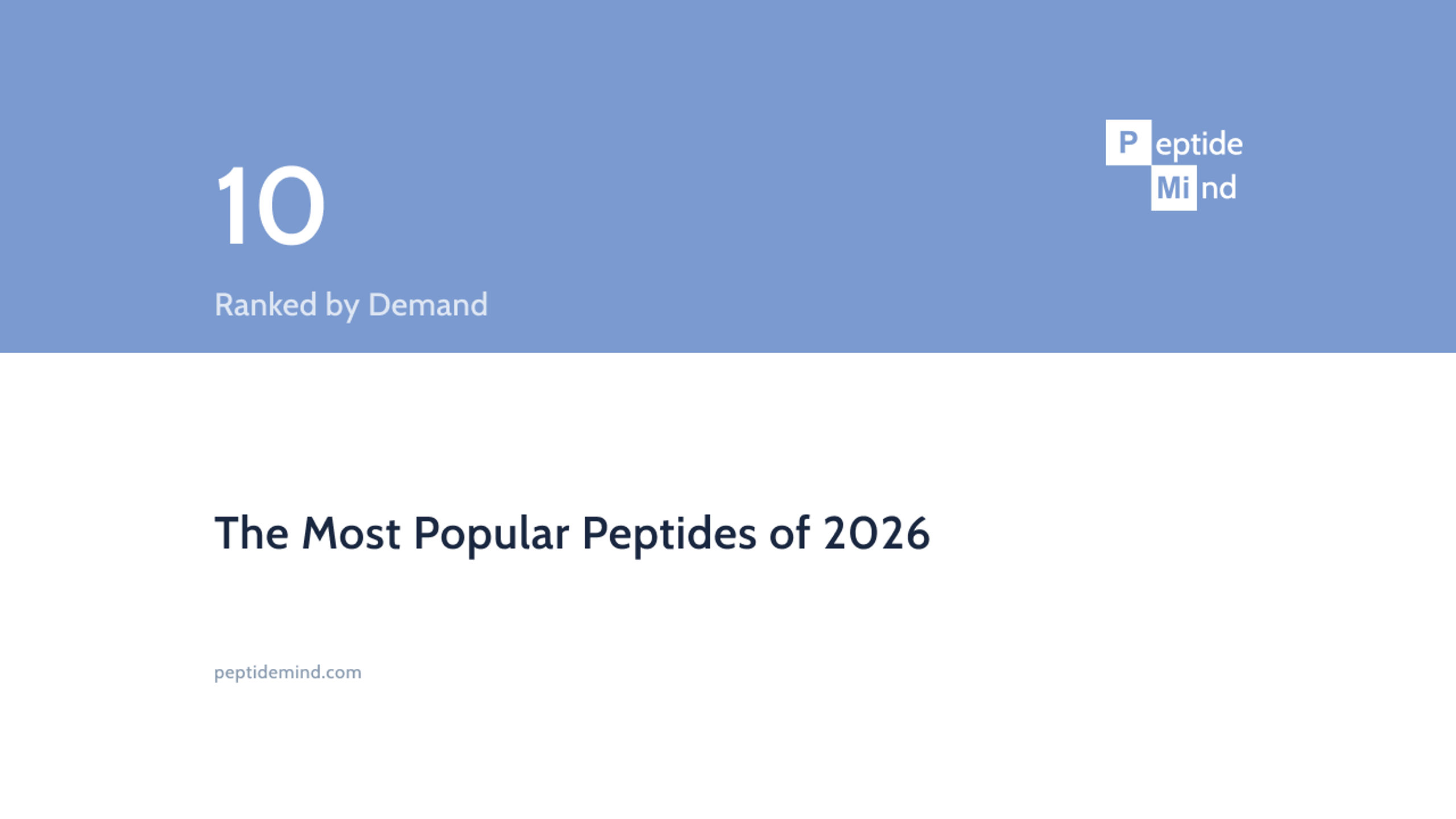 The 10 most popular peptides of 2026 ranked by search demand and research use