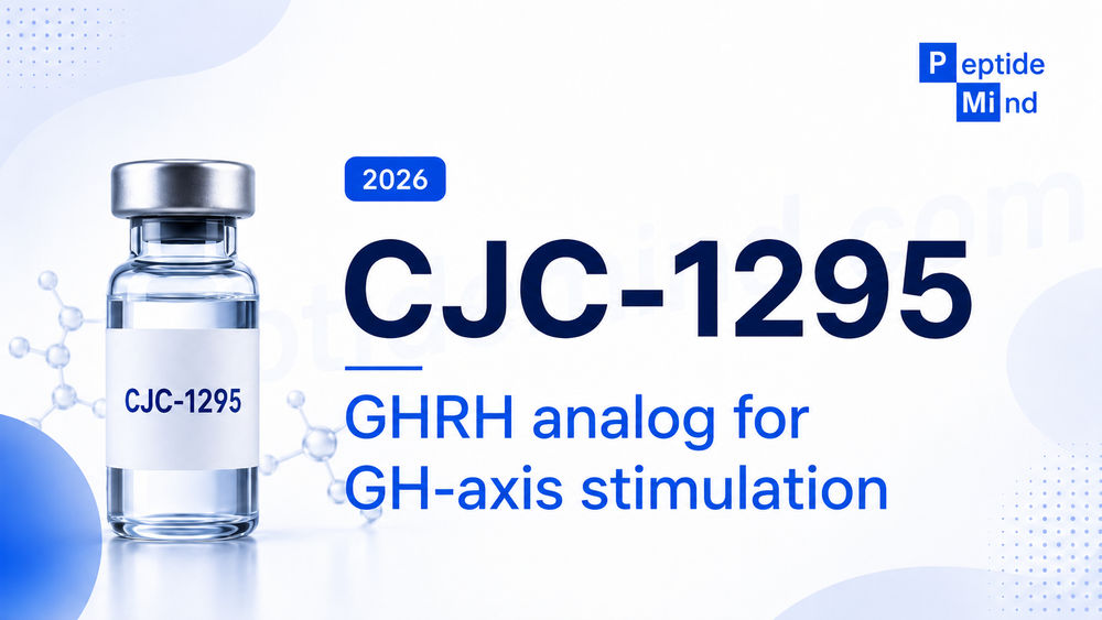 CJC-1295 is a synthetic growth-hormone-releasing hormone (GHRH) analog, a modified 29-amino-acid peptide.