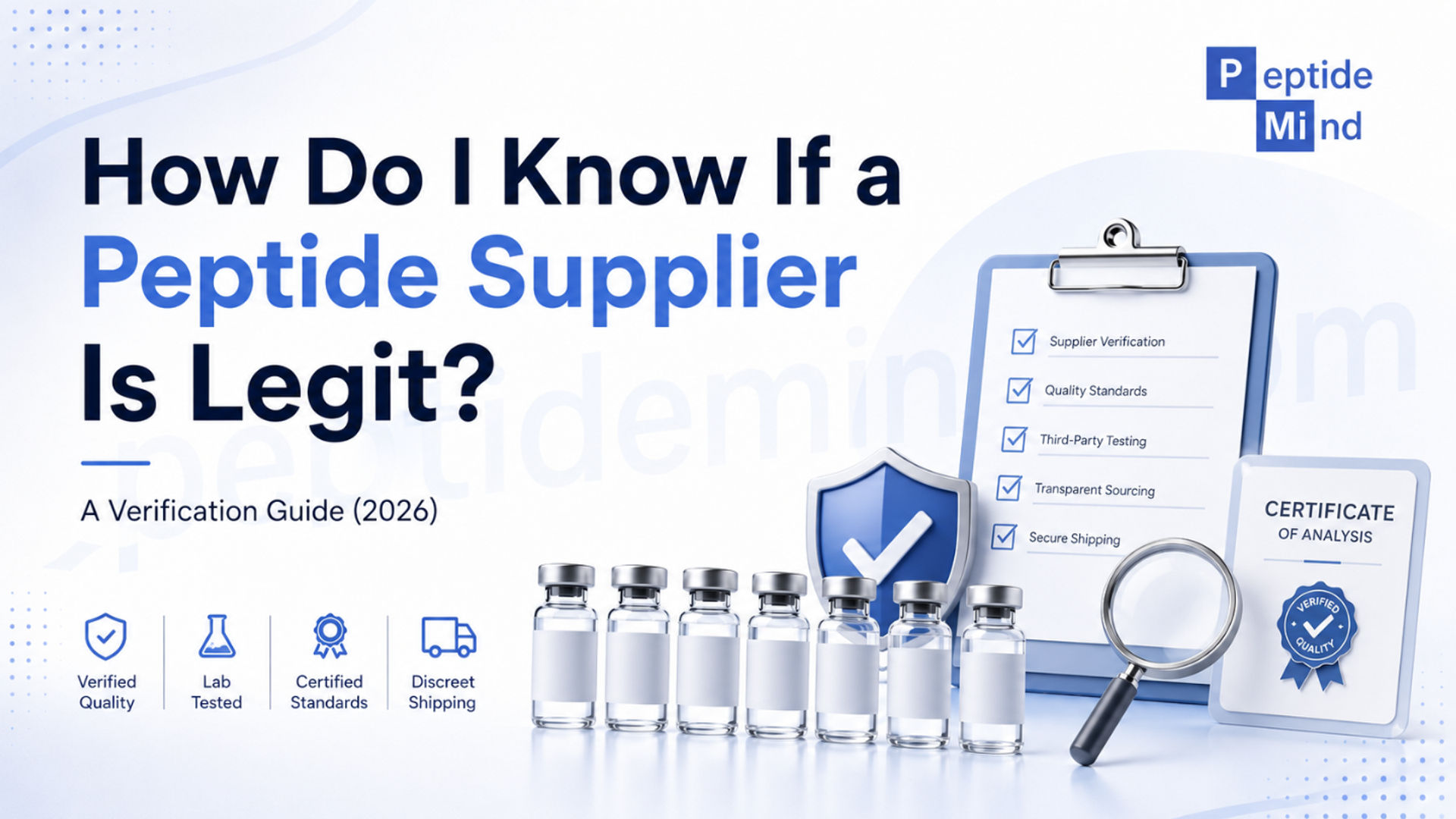 How Do I Know If a Peptide Supplier Is Legit? A Verification Guide (2026)