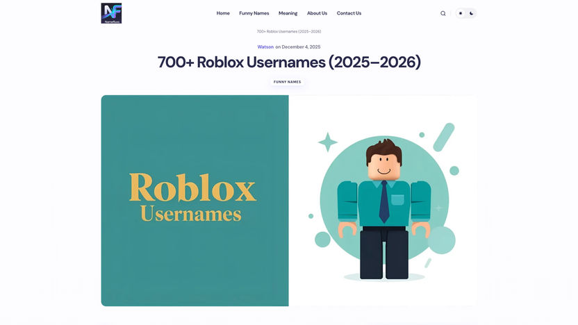 Anime and Gamer Roblox Usernames screenshot