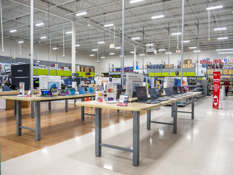 Energy-efficient LED lighting installed across a commercial facility