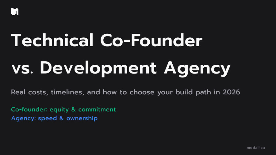 Technical co-founder vs development agency decision comparison guide