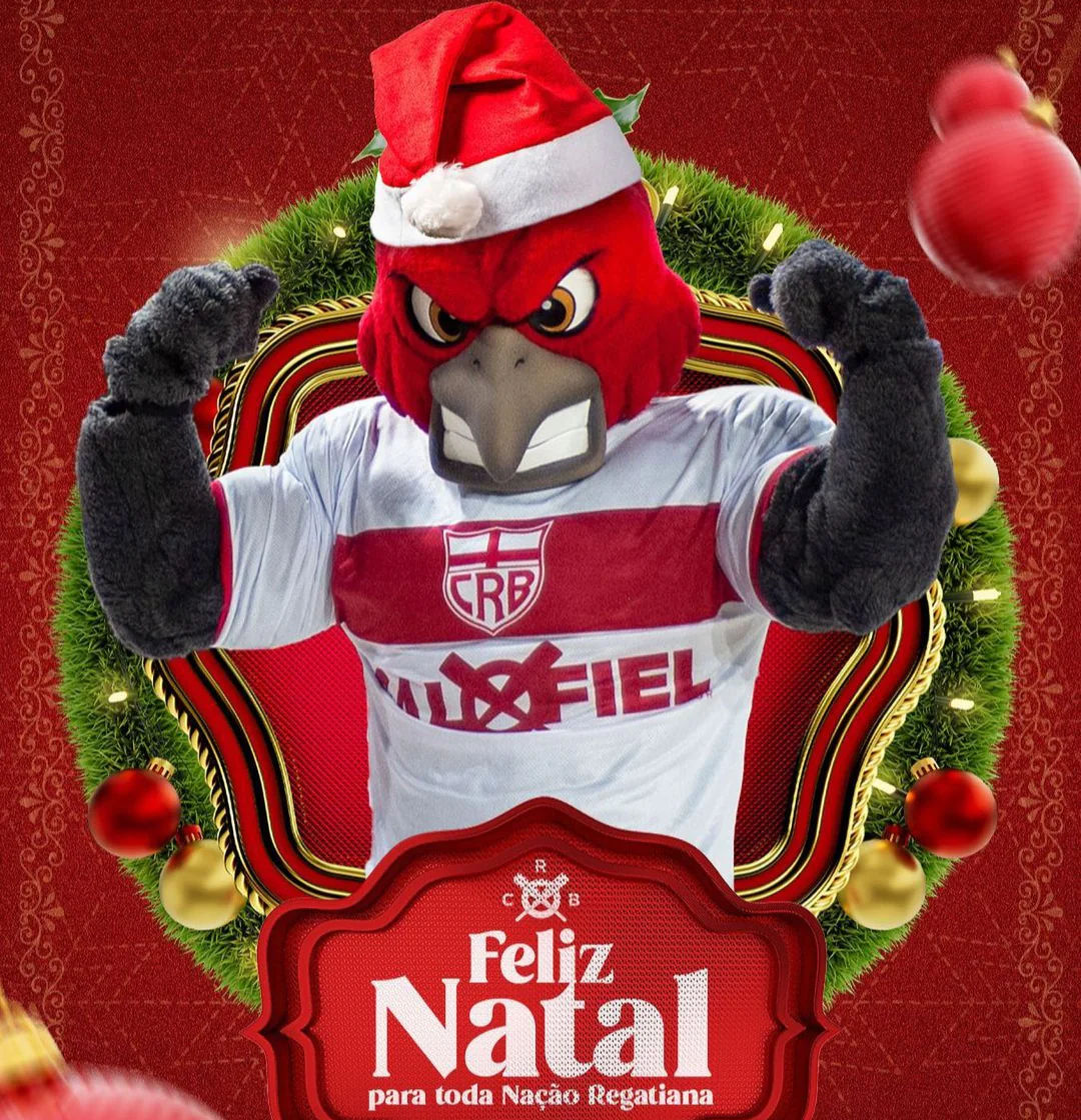 Feliz natal CRB Mascote do CRB desejando feliz natal