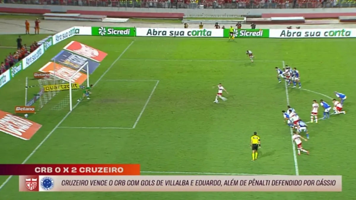 Pênalti do CRB contra o Cruzeiro: polêmica e irregularidade à vista? - Fonte imagem: Globo Esporte