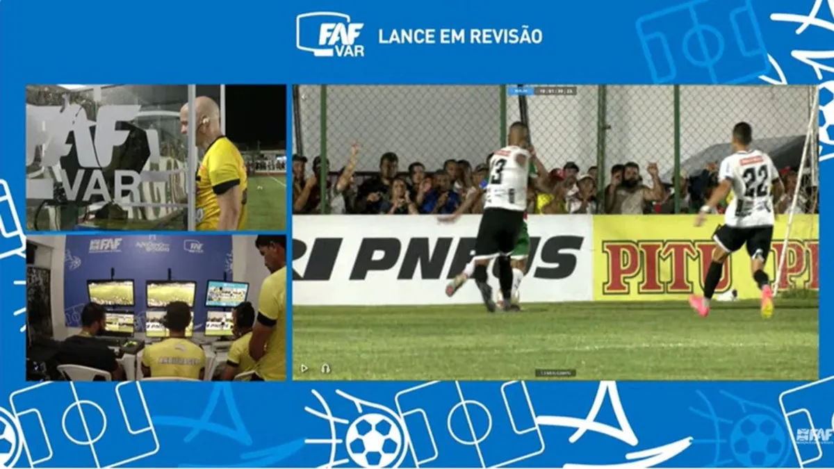 VAR tem participação crucial nas semifinais entre Murici x CRB e CSE x ASA - Fonte imagem: Globo Esporte