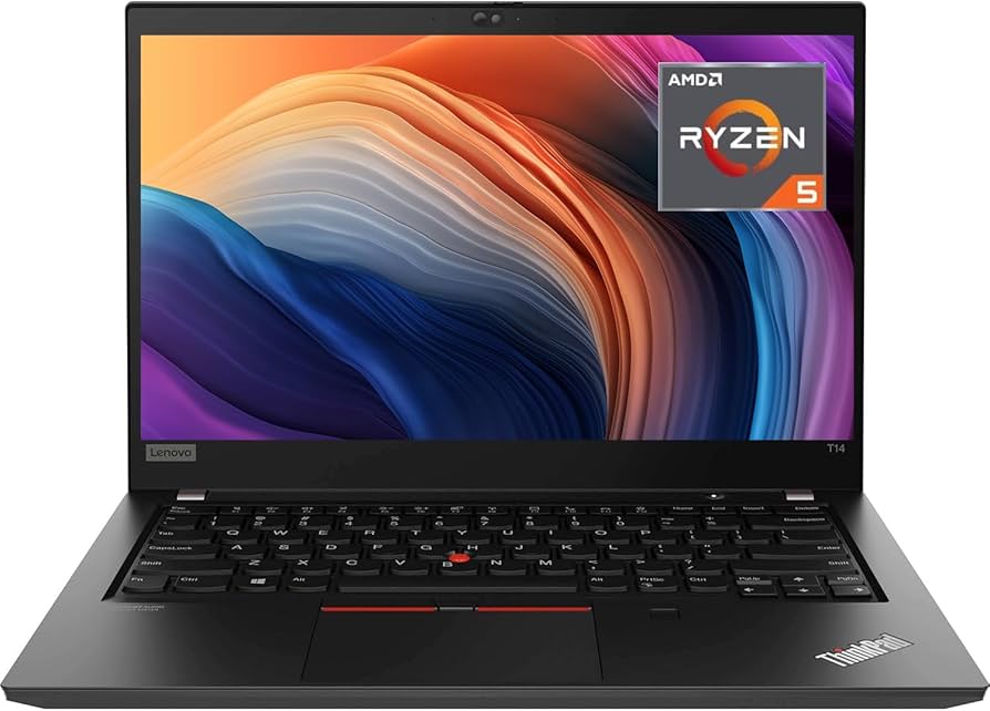 Lenovo ThinkPad T14 Gen 2 Laptop, 14-inch (1920 × 1080) FHD IPS Anti-Glare, AMD Ryzen™ 5 PRO 5650U, 16GB DDR4 3200MHz RAM, 256GB PCIe NVMe, Windows 11