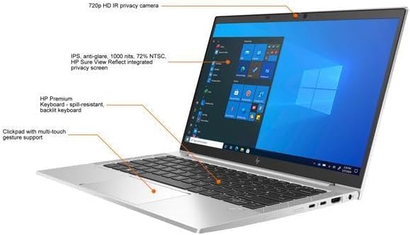 HP EliteBook 845 G8, AMD Ryzen 7 PRO 5850U Processor, 16GB RAM, 512SSD, 14″ FHD Display view 3