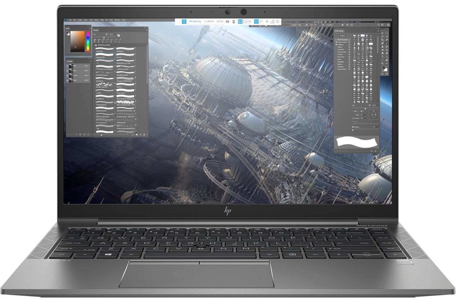 HP ZBOOK Firefly 14 G7 Laptop, 14-inch FHD diagonal screen with HP SureView Reflect Integrated Privacy Display FHD IPS eDP and PSR anti-glare, 72% NTSC at 1000 nits, Intel Core i5-10th Gen, 16GB 2666MHz DDR4 RAM, 512GB SSD, Windows 11 Pro side view