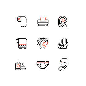 Hygiene Routine Icons Set - JSON, Lottie, MP4, GIF