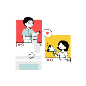 Social Media & Influencers Illustrations