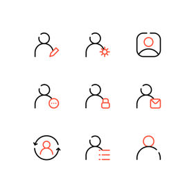 User Profile Animated Icons Set - JSON, Lottie, MP4, GIF