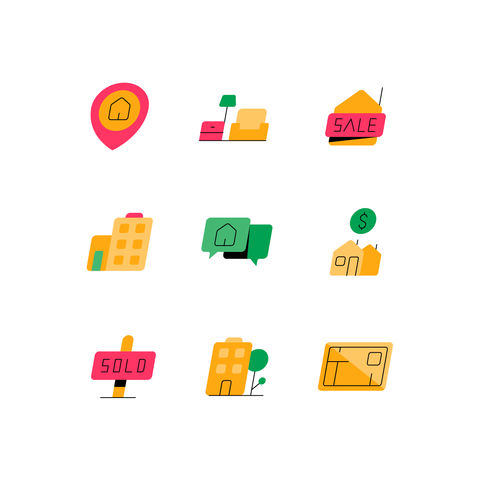 Real Estate Icons Icons