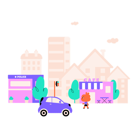 Urban City Illustrations Animated Illustrations