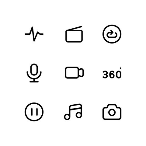 Audio And Video System Icons Icons