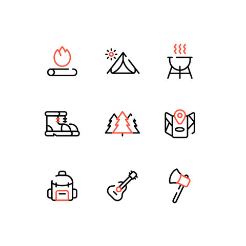 Camping Icons Icons