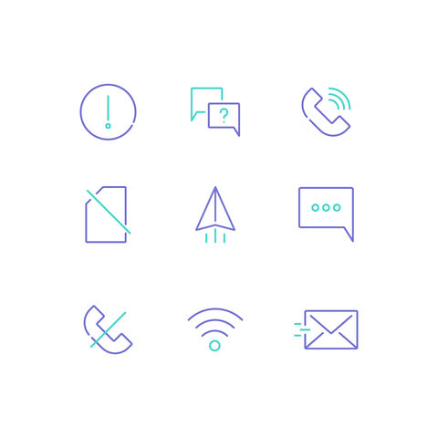 Communication Icon Set Icons