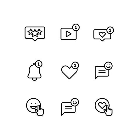 Social Media Interactions Icons Icons
