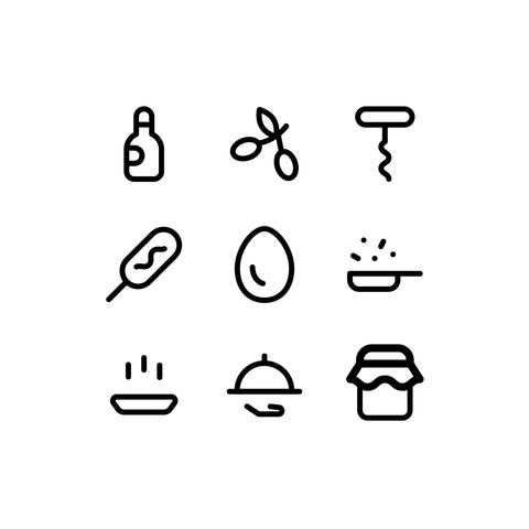 Food and Drinks System Icons Icons