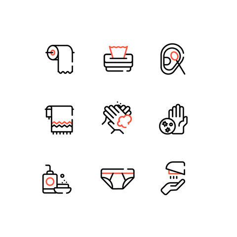 Hygiene Routine Icons Icons