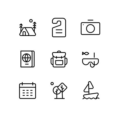Travel And Tourism Icon Set Icons