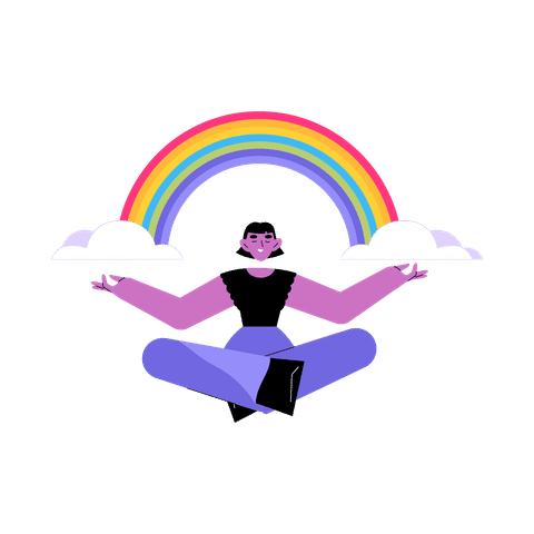 Yoga and Mental Health Illustrations Illustrations