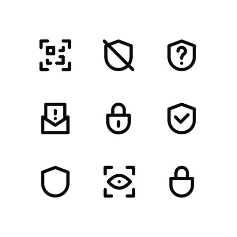 Cyber Security System Icons Icons