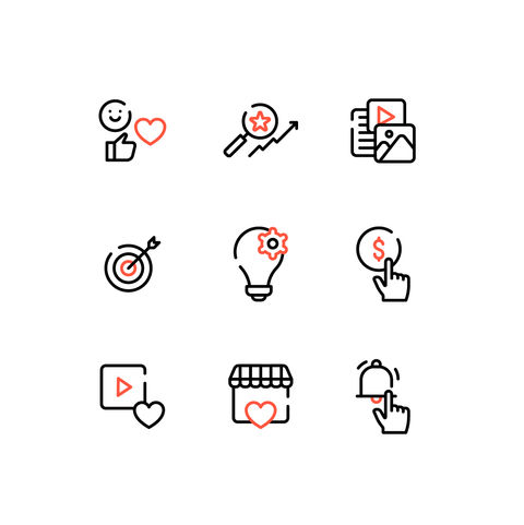 Social Media Marketing Icons Icons