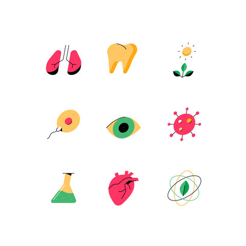 Science and Medical Icon Set Icons