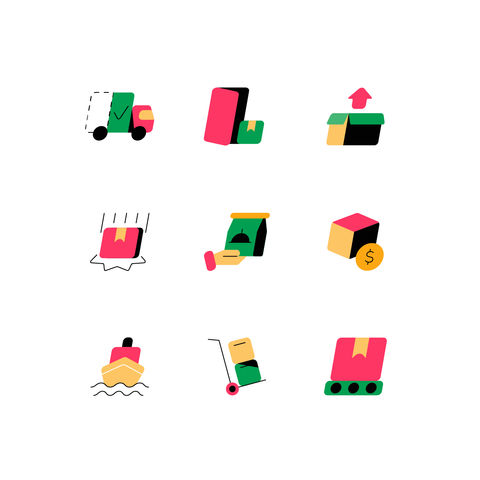 Delivery Services Icons Icons