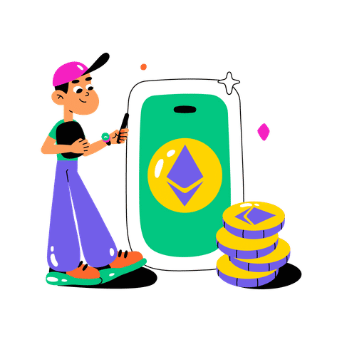 Crypto Token Illustrations Illustrations