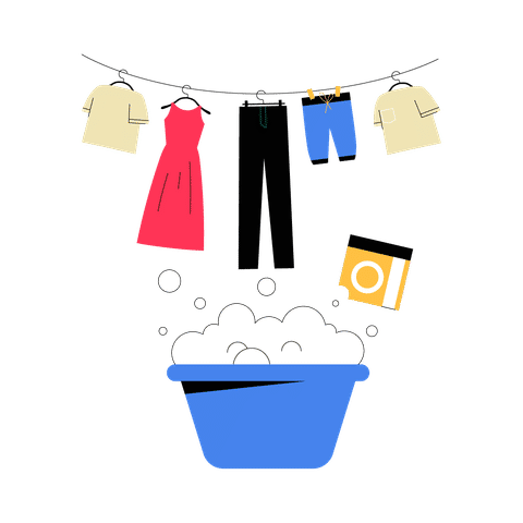 Dry Cleaning & Laundry Services Illustrations Animated Illustrations