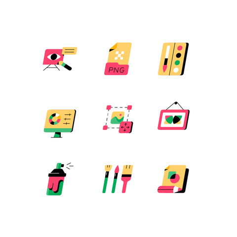 Art Illustrations Icons