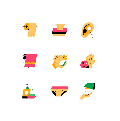 Hygiene Routine Icons Icons