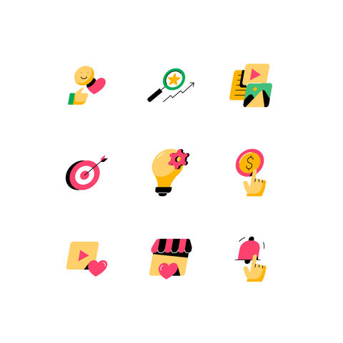 Social Media Marketing Icons Icons