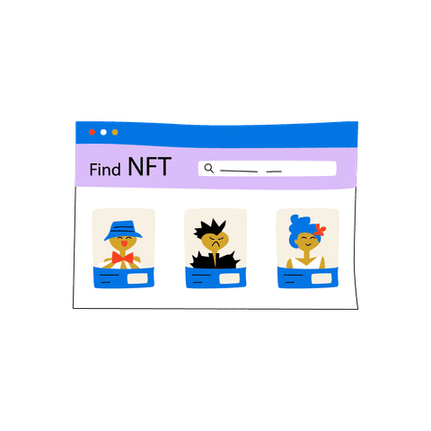 NFT Trading Platform Illustrations Illustrations