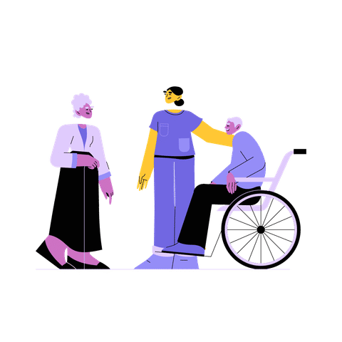 Elderly People Illustrations Illustrations