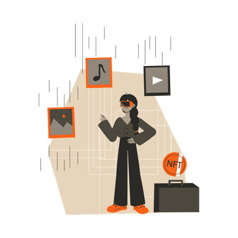NFT Trading Platform Illustrations Illustrations
