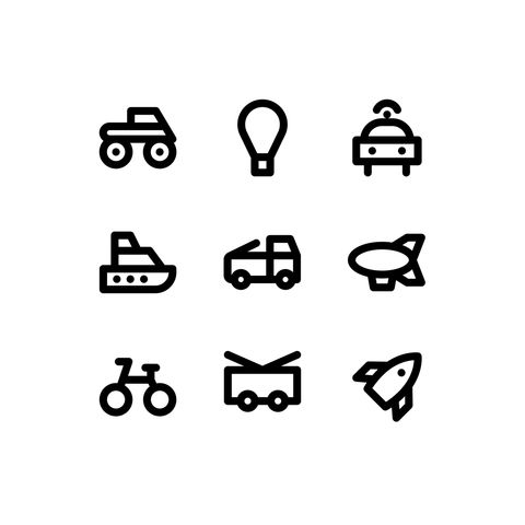 Transport System Icons Animated Icons