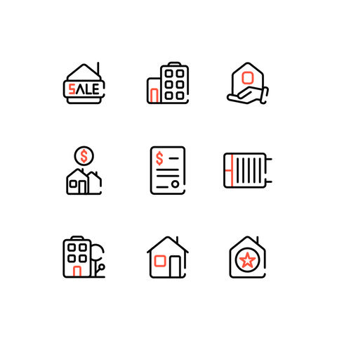 Real Estate Icons Icons