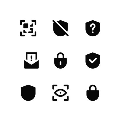 Cyber Security System Icons Icons