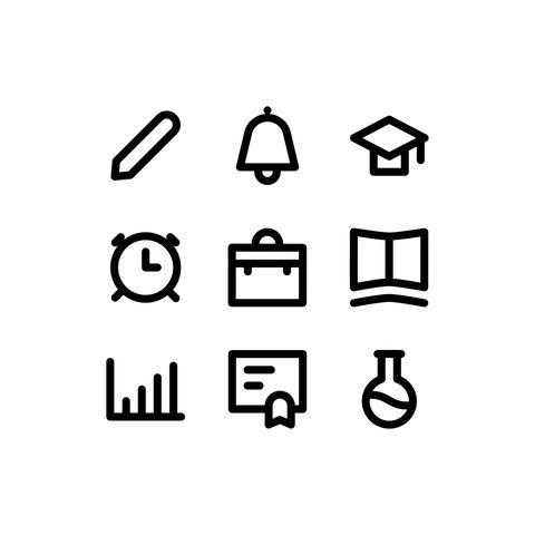 Education System Icons Icons