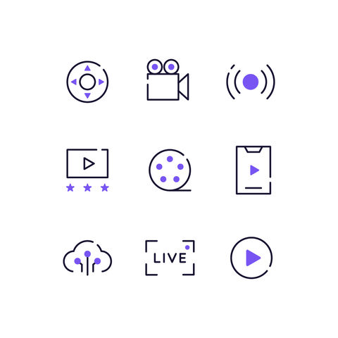 Social Live Stream Icons Icons